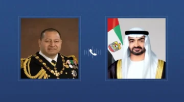 اتصال هاتفي بين رئيس الدولة وملك تونغا يندد بالاعتداءات الإيرانية على الإمارات